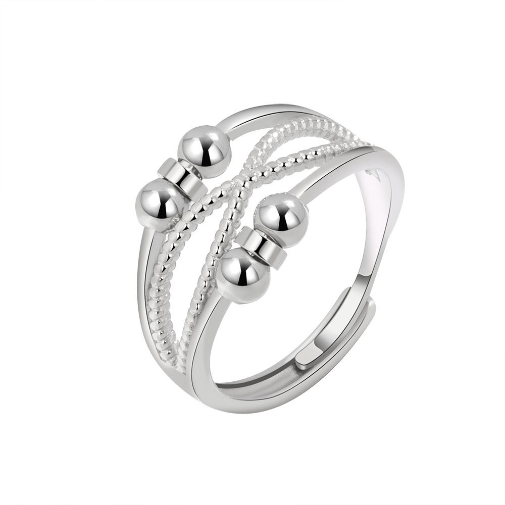 Nhẫn Nữ Đính Hạt Chấm Bi Đơn Giản Xinh Xắn