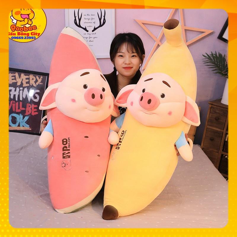 Gấu Bông, Gối Ôm Chuối, Dưa Hấu Tiktok Mặt Heo Đủ Size Từ To đến Khổng Lồ