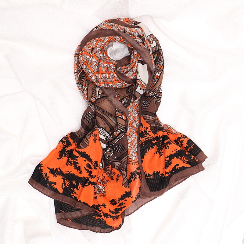 Khăn choàng cổ họa tiết chữ h phong cách Hàn Quốc 2021 thanh lịch cho nữ