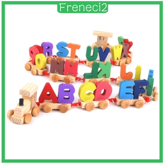 [Freneci2] Bộ đồ chơi tên cá nhân bằng gỗ ABC Train A-Z