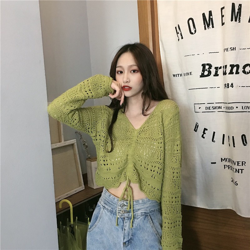 🦄 áo kiểu croptop 🦄 len lớn dài tay 🦄🦄 quảng châu🦄