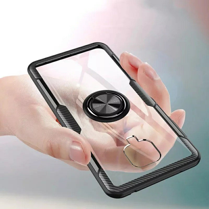 Ốp lưng Redmi Note 9s / Note 9 Pro giá đỡ Iring lưng trong viền màu cao cấp chất đẹp
