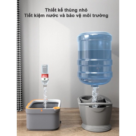 Bộ cây lau nhà tách nước và lọc bụi bẩn 360 độ Joybos M16 gồm 2 khăn - mihoanggia