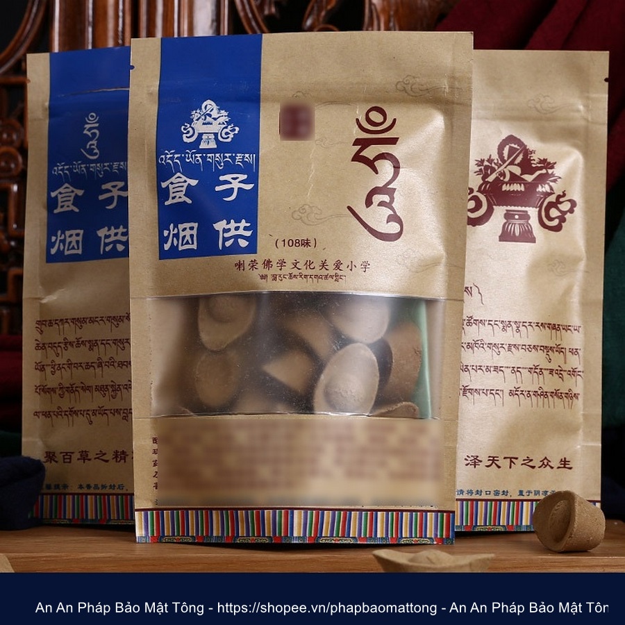 Nhang Nụ Cúng Sur/Sang 108 Thành Phần Hình Thỏi Vàng