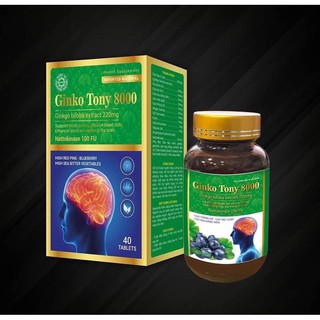 GINKO TONY 8000 *CHÍNH HÃNG* hỗ trợ tăng cường máu lưu thông não