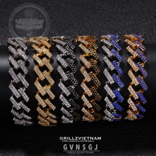 Quà Bí Mật- Lắc tay Prong Bracelet Lắc tay Vuông đính đá HipHop style