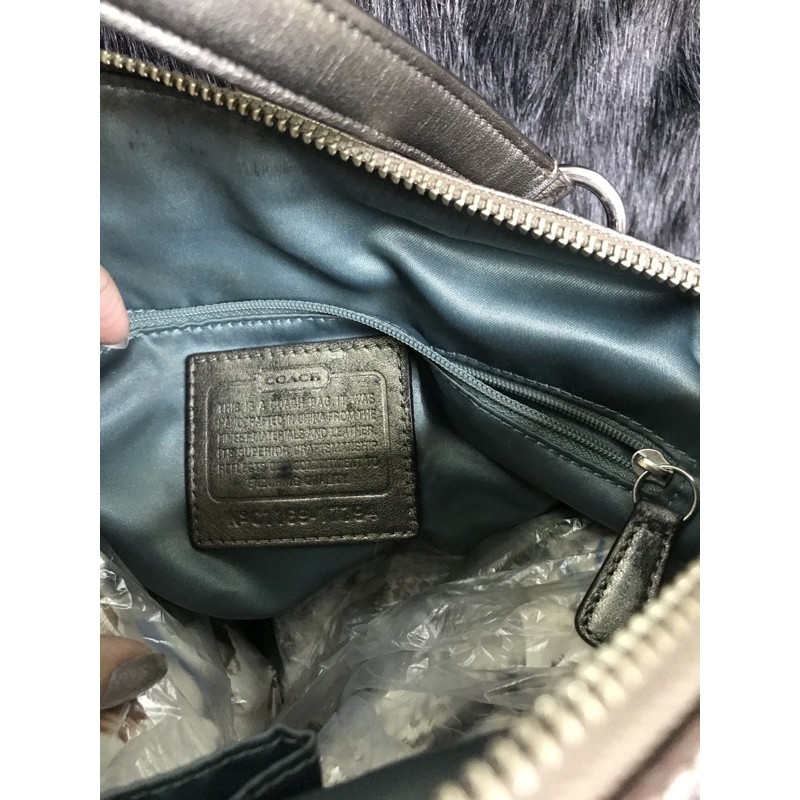 💚 đeo vai, đeo chéo màu xám chuột ánh kim Co.a.ch