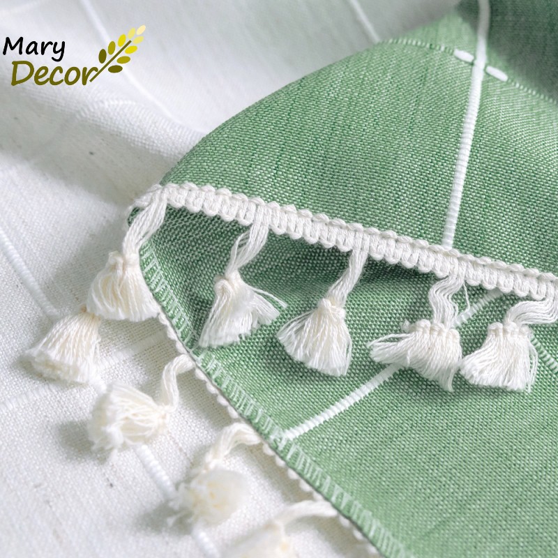 Khăn trải bàn cao cấp Mary Decor chất liệu cotton thêu - KBCC06