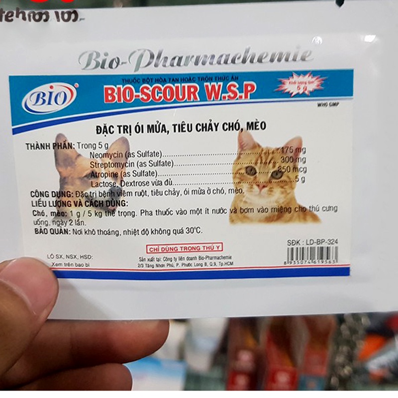 Combo 10 gói bột kiểm soát viêm ruột ói mửa, tiêu chảy cho chó mèo-79201