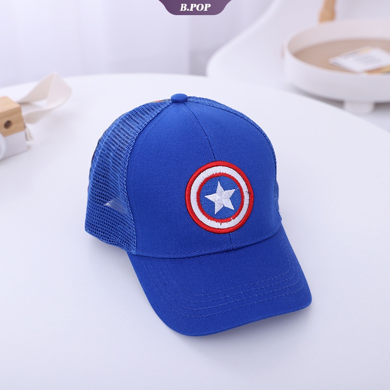 Mũ Lưỡi Trai Phối Lưới Họa Tiết Hoạt Hình Disney Spiderman Batman Mickey Cho Bé 2-8 Tuổi