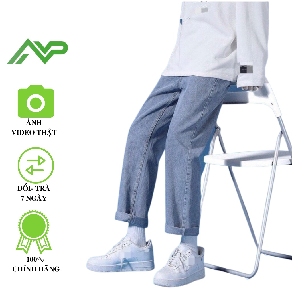 Quần jean Baggy ống suông, rộng nam, nữ TR01 hottrend hàn quốc 2021 | BigBuy360 - bigbuy360.vn