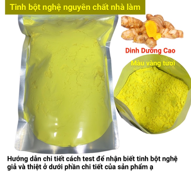 500g Tinh bột nghệ nhà làm-100% nguyên chất an toàn và rất tốt cho sức khoẻ