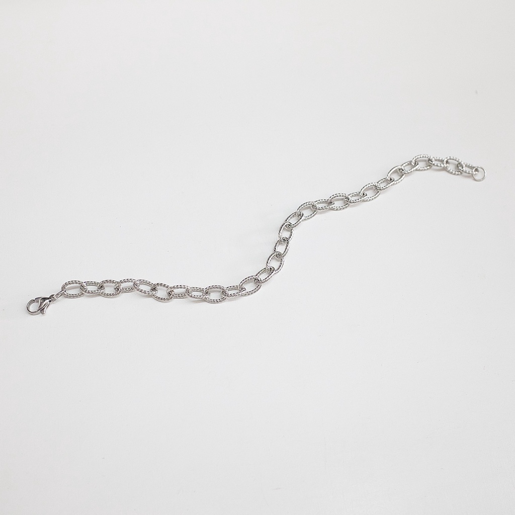 Vòng Tay Titan Unisex  Xích Basic Cắt Cạnh Không Đen Không Hoen Gỉ Không Phai Màu Không Ngứa Bền julies box 66 bracelet