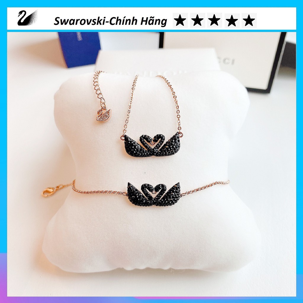 [Swarovski Chính Hãng] Set Thiên Nga Đen Đôi- Săn Sale