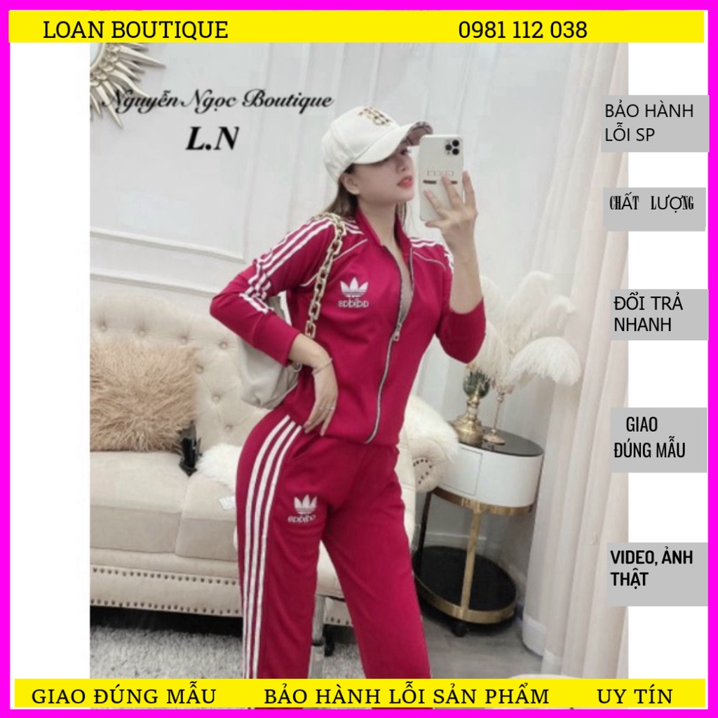 Bộ thể thao Adidas  thu đông nữ cổ bomber và cổ bẻ 🍀BẢO HÀNH ĐỔI LỖI SANE PHẨM