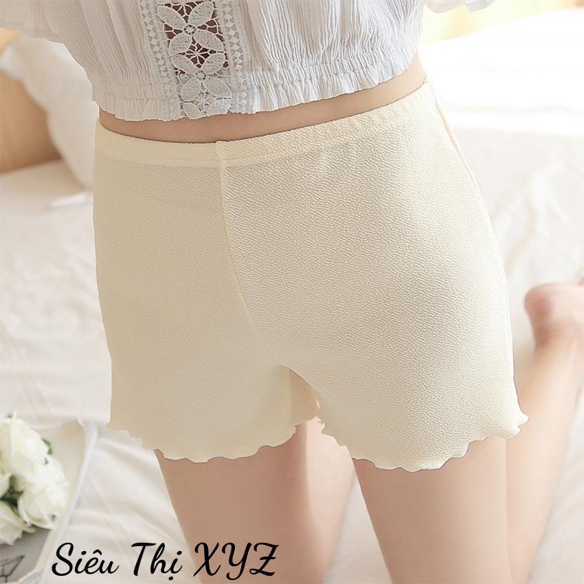 Quần Đùi Mặc Trong Váy, Quần Đùi Vải Thun Sần Mặc Ở Nhà Co Dãn Mềm Mại - Y126