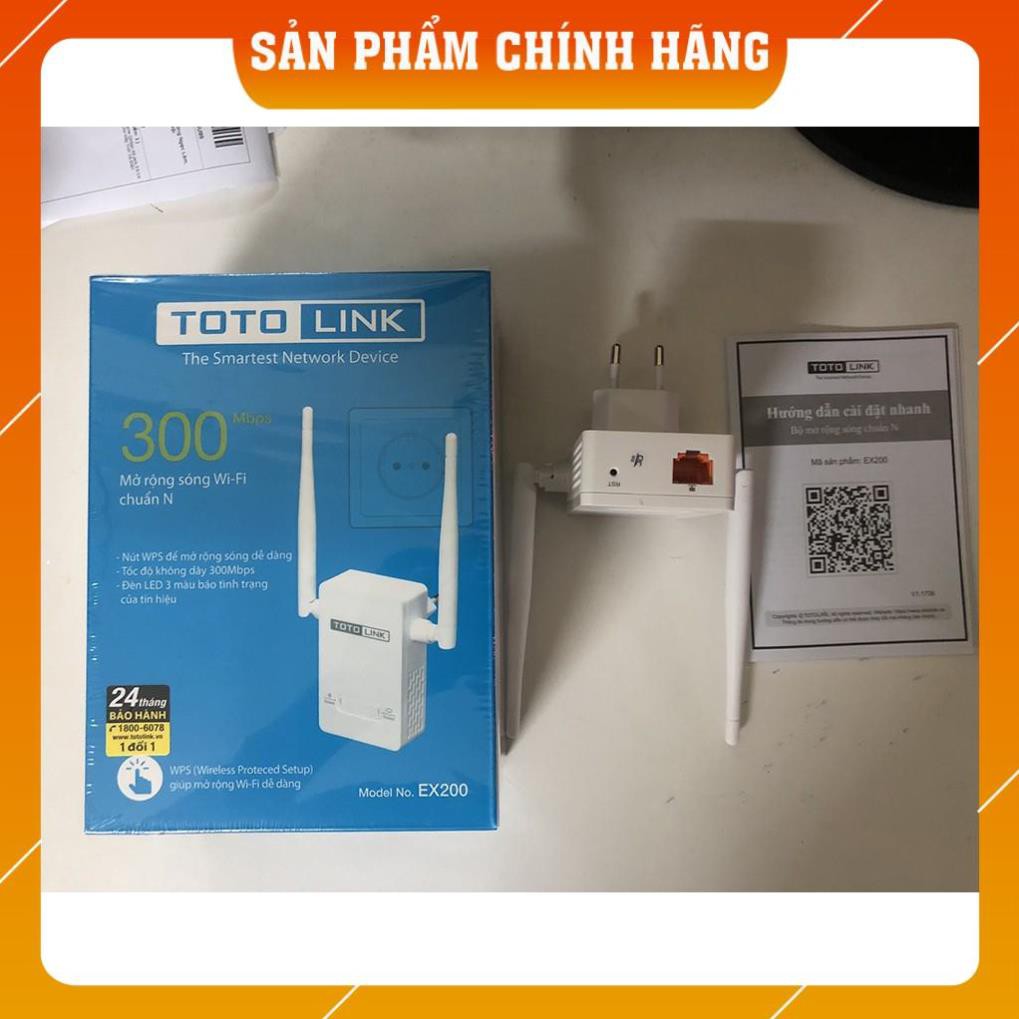 [SẴN HÀNG] Kích wifi Totolink EX200 - Màu trắng - Chính hãng - Bảo hành 36 tháng [LỖI 1 ĐỔI 1] | BigBuy360 - bigbuy360.vn