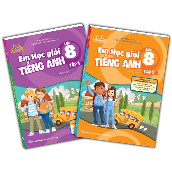 Sách - Combo 2c Em học giỏi tiếng Anh lớp 8 (T1+T2)