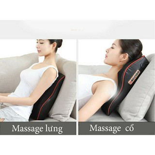 Gối massage 8 bi BENBO mát xa cổ lưng vai gáy toàn thân đa năng cao cấp nhất