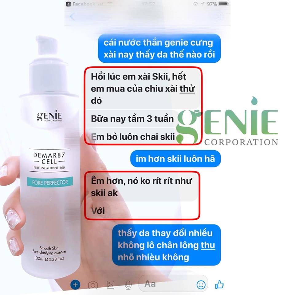 Nước Thần Đẹp Da Pore Perfector Genie Hàn Quốc