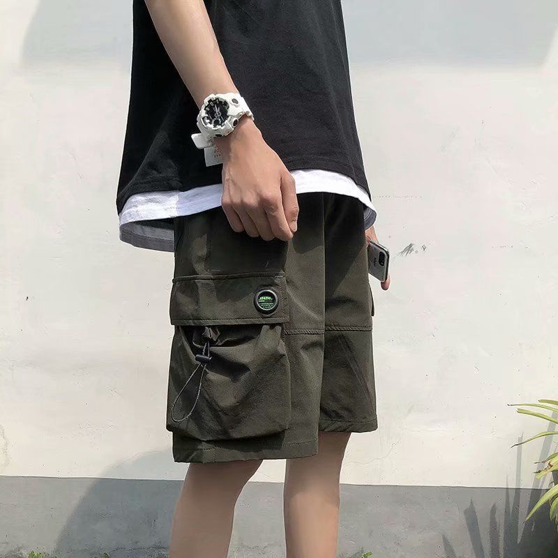 Quần Short Kaki Túi Hộp Unisex Nam Dáng Ngắn Ulzzang Hàn Quốc