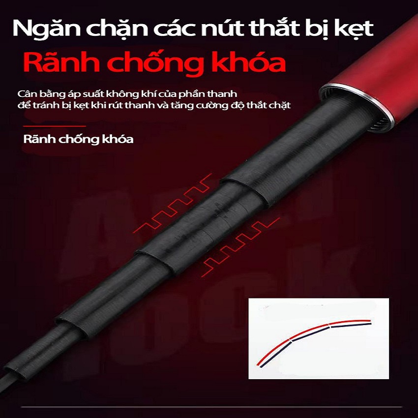 Cần Câu Cá Chu Long 8H Carbon siêu cứng CL8H. Cần Câu Tay Dài 3m6-4m5-5m4-6m3-7m2. Tặng Kèm Cước Và Dù