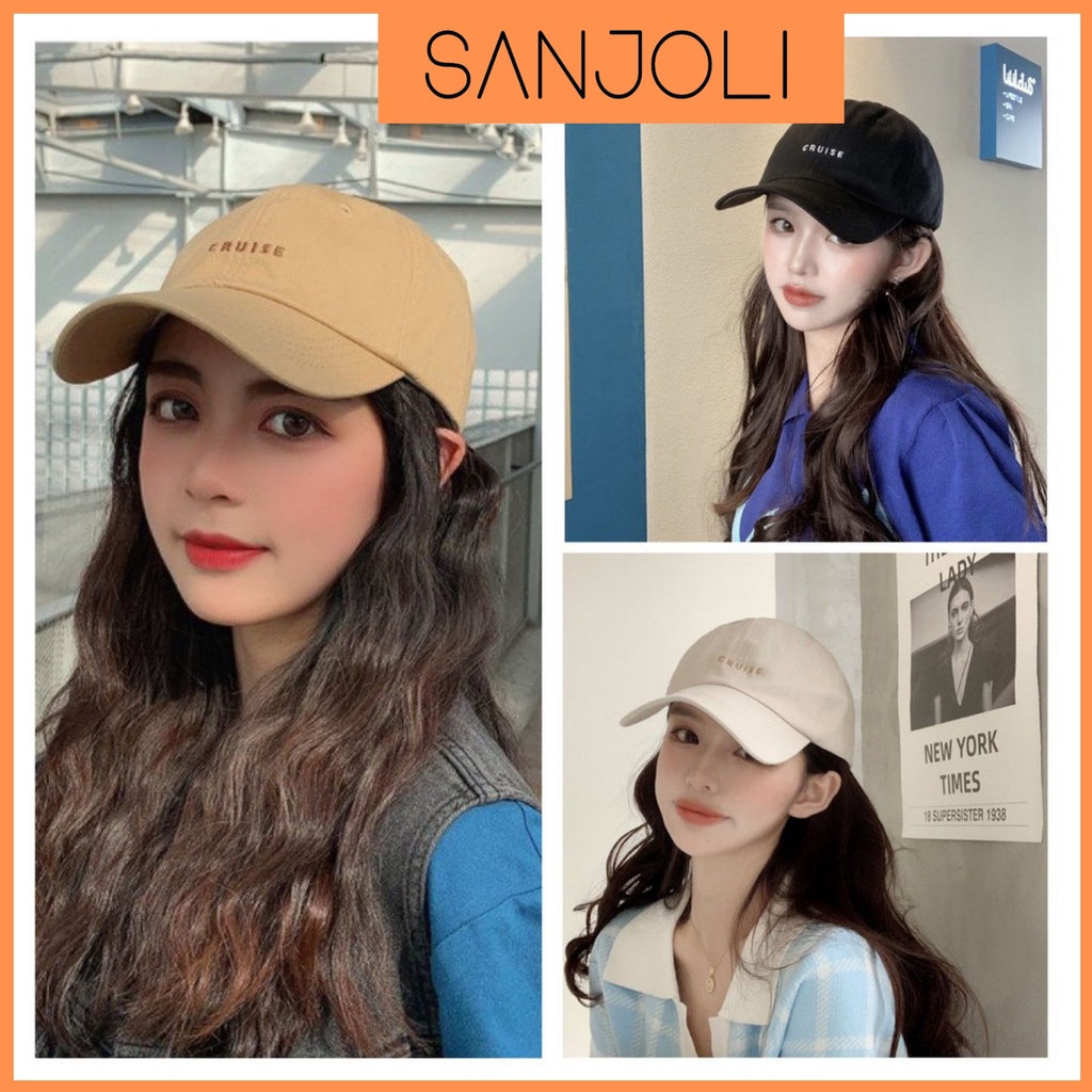 Mũ lưỡi trai C SANJOLI Nón kết thêu chữ CRUISE chất kaki cao cấp form unisex nam nữ NO005