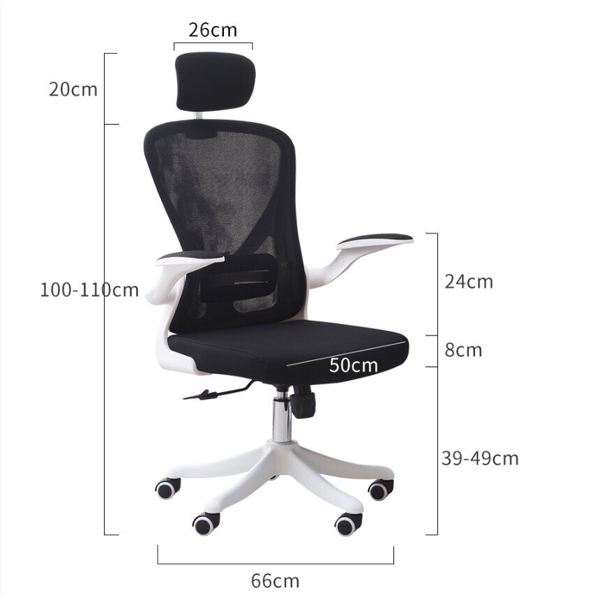 Ghế văn phòng có tựa lưng, tựa đầu, xoay 360 độ, ngồi làm việc, nghỉ ngơi, thư giãn chất lượng tốt