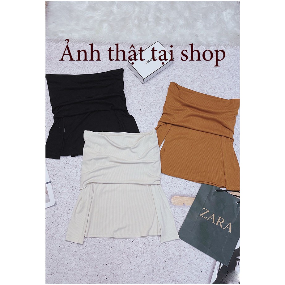 Áo len nữ trễ vai siêu co giãn,áo len dài tay ,chất len tăm 3 mầu, lên đồ Sang Chảnh - Khí chất khỏi bàn,áo len tăm