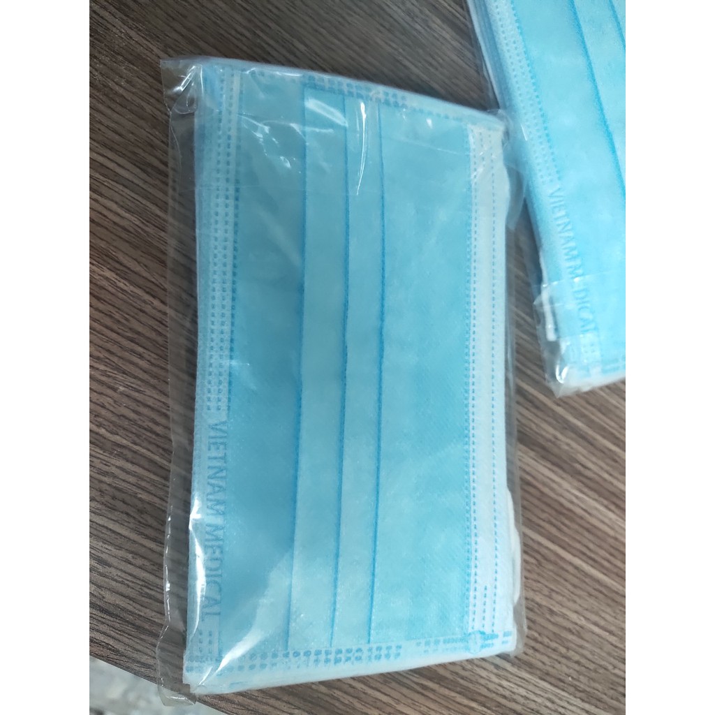 Khẩu Trang Y Tế 4 Lớp Có LOGO,Hộp 50 Chiếc Kháng Khuẩn VN Medical