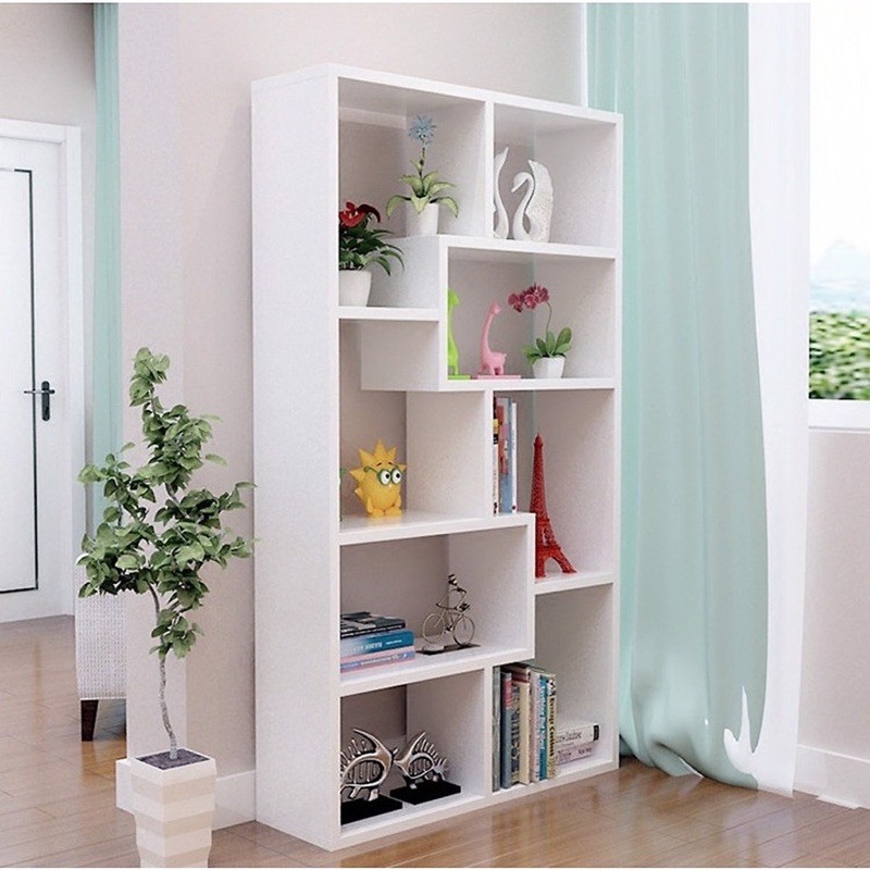 Kệ Sách Gỗ Để Sàn Chữ U Gỗ MDF Cao Cấp - Màu Gỗ Sơn Chống Mọt Bền Đẹp 25 June Decor