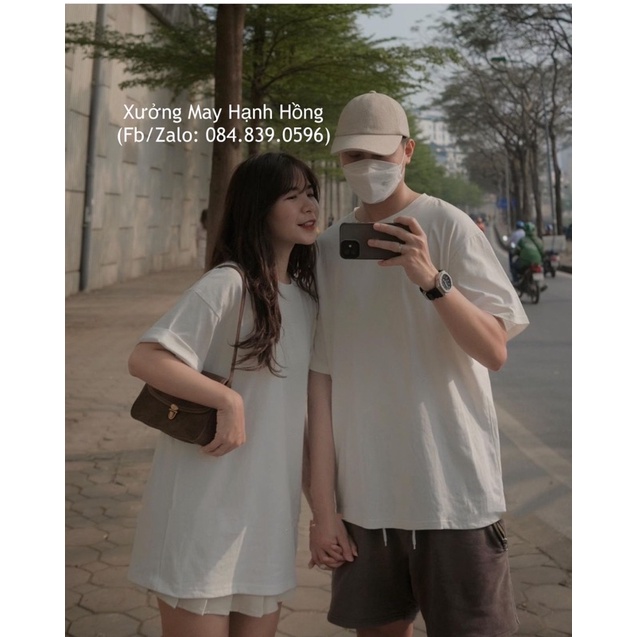 Áo phông trơn chất dày mặc đôi couple nam nữ, áo phônh nam/nữ oversize