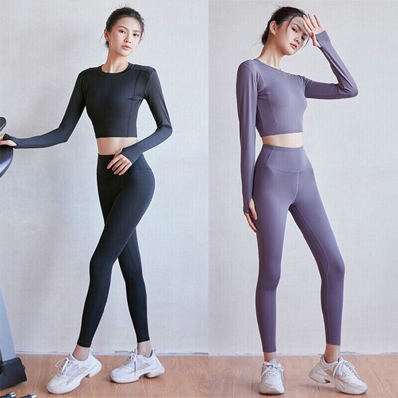 Đồ Tập Gym Yoga Dài Tay Chất Spedanx Co Giãn Và Thấm Mồ Hôi Tốt