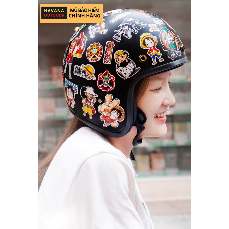 SET 10 Miếng Dán Sticker One Piece  Cute Gắn Mũ Bảo Hiểmm , Vali , Laptop , Ván Trượt .. Havana Store