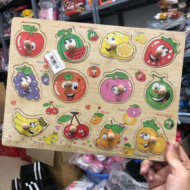 Bảng núm gỗ cho bé loại 20x30cm