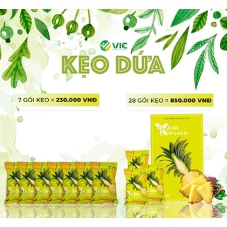 1 túi kẹo dứa giảm cân vic 7 ngày giảm cân nhanh 2-3 ký / 7 viên / 7 ngày