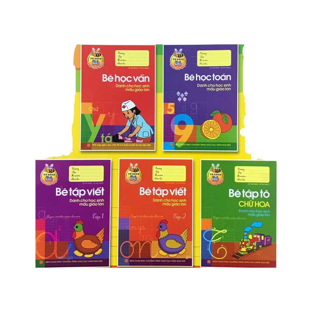 Sách - Combo Chuẩn bị cho bé vào lớp 1 : Dành cho học sinh mẫu giáo lớn ( 5 cuốn )