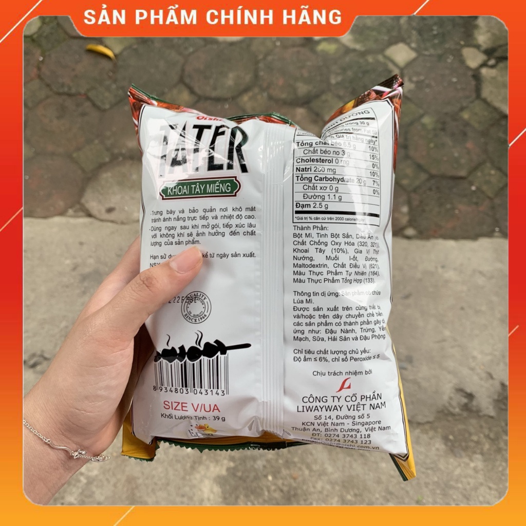Bim Bim Snack Khoai Tây Miếng TATER Oishi 35/40g-Ăn Vặt Sumo Snack