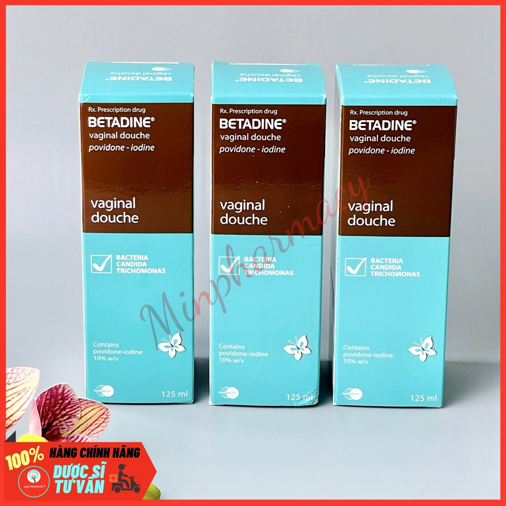 Betadine Vaginal Dung dịch vệ sinh phụ khoa chai 125ml - Minpharmacy