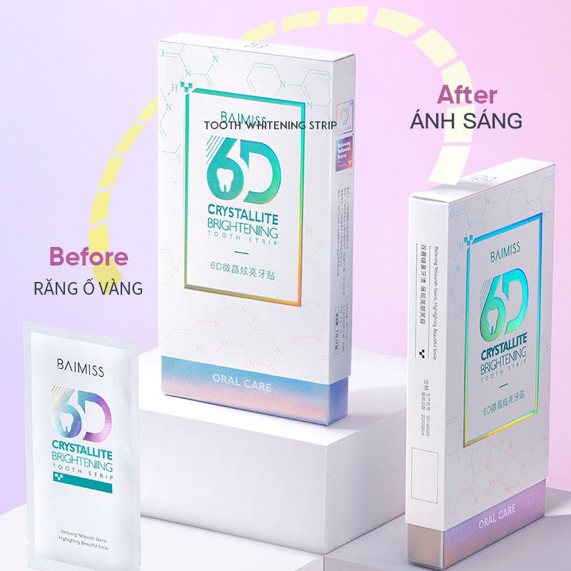 Miếng dán trắng răng đẹp Không tẩy trắng răng, trắng răng, trắng sáng, nhanh chóng loại bỏ răng ố vàng