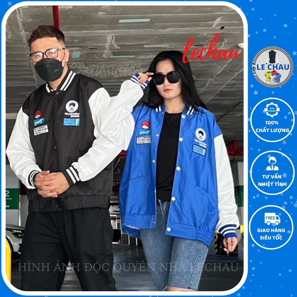 Áo Khoác Dù Bomber Bóng Chài Thêu DINNER 2 Lớp Cao Cấp Form Rộng, Áo Khoác Varsity Nam Nữ Unisex