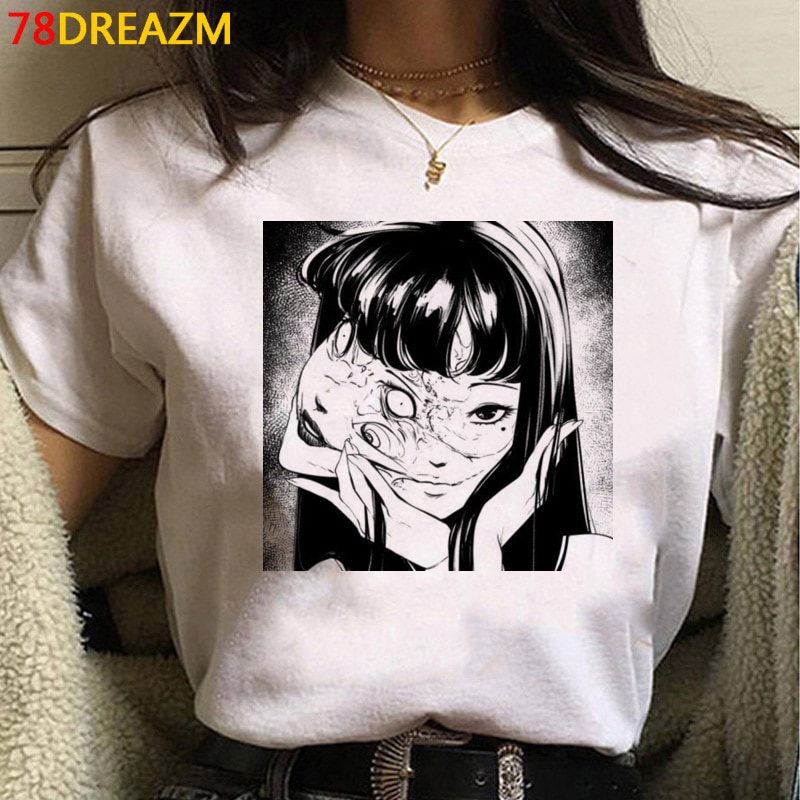 Áo thun in họa tiết nhân vật anime Junji Ito Tomie Shintaro Kago phong cách Nhật Bản harajuku thời trang cho cặp đôi