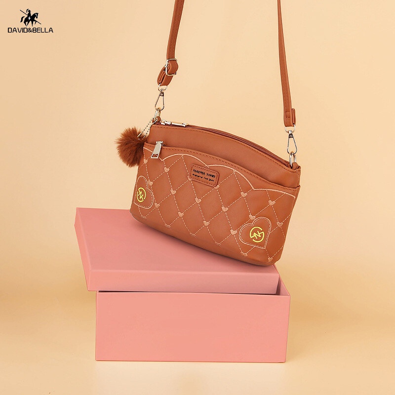 Túi đeo vai nhiều ngăn YADOU thêu họa tiết dễ thương thời trang cho nữ