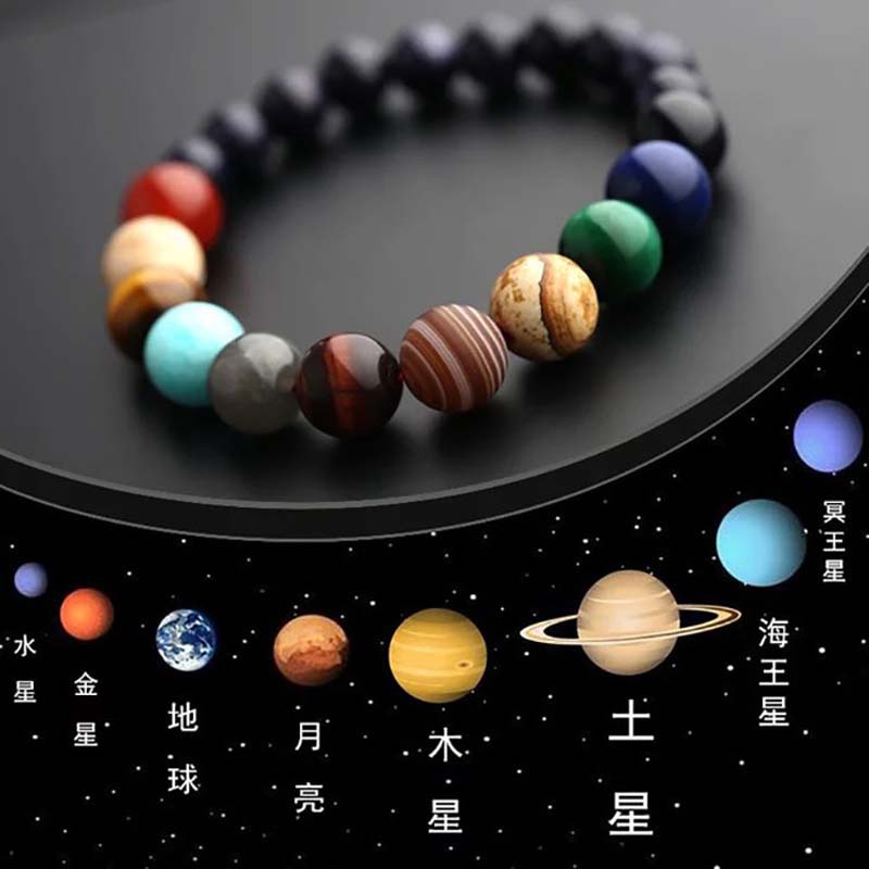 Galaxy Vòng Tay Xâu Hạt Đá 7 Màu Thời Trang Cho Nữ