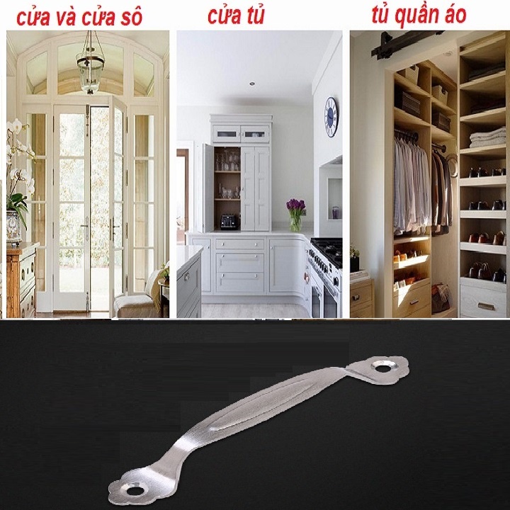 TAY NẮM ngăn kéo và tay nắm cửa tủ INOX bằng thép không gỉ - TH246