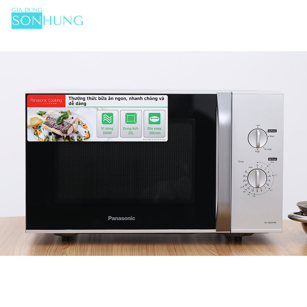 LÒ VI SÓNG CƠ KHÔNG NƯỚNG PANASONIC NN-SM33HMYUE 25 LÍT[BẢO HÀNH CHÍNH HÃNG 1 NĂM]
