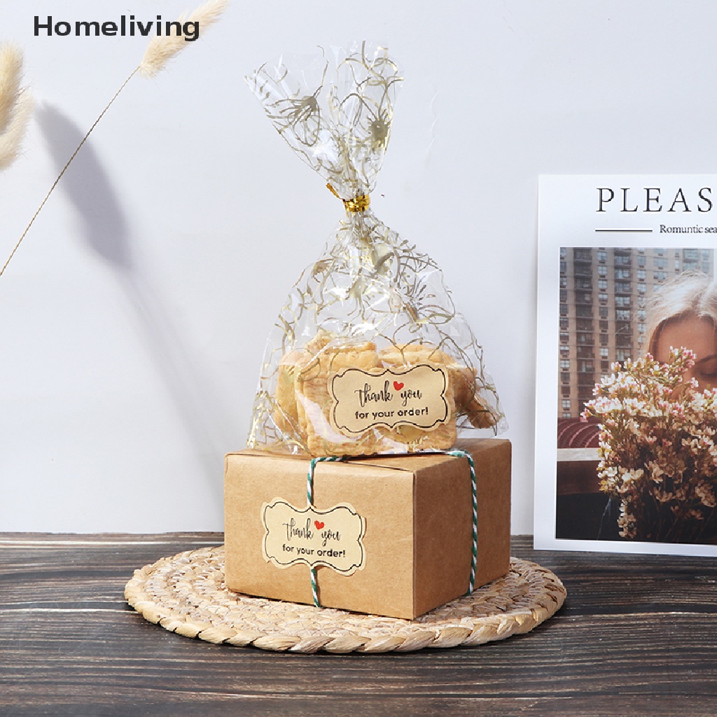 Cuộn 250 Miếng Dán Niêm Phong Bao Bì In Chữ Thank You for Your Order Đa Năng