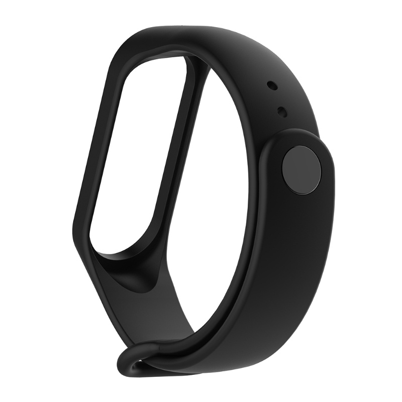 Dây Đeo Thay Thế Chất Liệu Silicon Màu Trơn Cho Xiaomi Mi Band 3 4