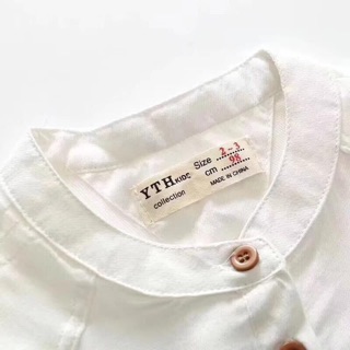 sơ mi cổ tàu bé trai