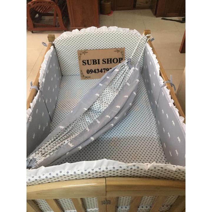 Combo quây ga cũi ảnh thật 100%- vải thô lụa 100% cotton- có khóa tháo vỏ giặt riêng- hàng giá tận kho handmade